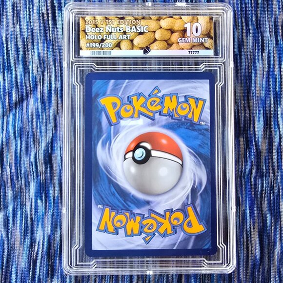 Deez Nuts Meme Pokemon Card - custom slab - Picture 5 of 8